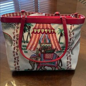 Isabella Fiore Beaded Elephant Tote Purse